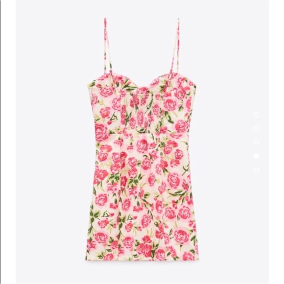 New Zara | Floral Print Corset Style Dress - Picture 5 of 10